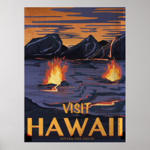 Pôster Viagens vintage Havaí