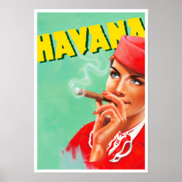 Poster Viagens vintage Havana Cuba