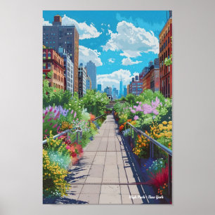 Poster Viagens vintage High Park New York USA