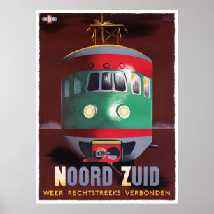 Poster Viagens vintage Holandesa Restaurada