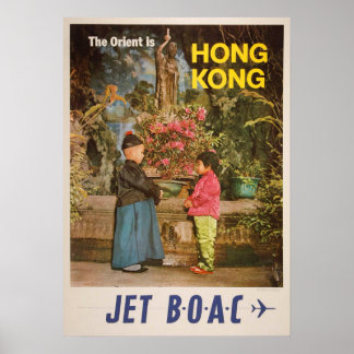 Poster Viagens vintage - Hong Kong