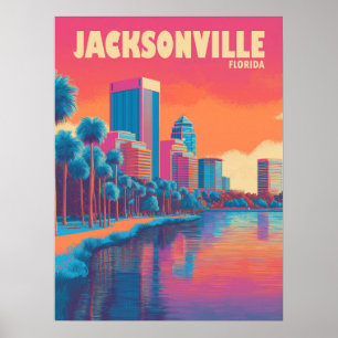 Poster Viagens vintage Jacksonville Florida