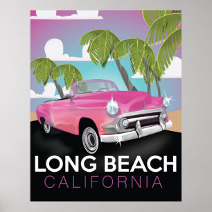 Poster Viagens vintage Long Beach California