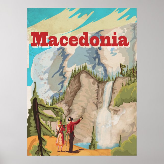 Poster Viagens vintage Macedônia (Frente)