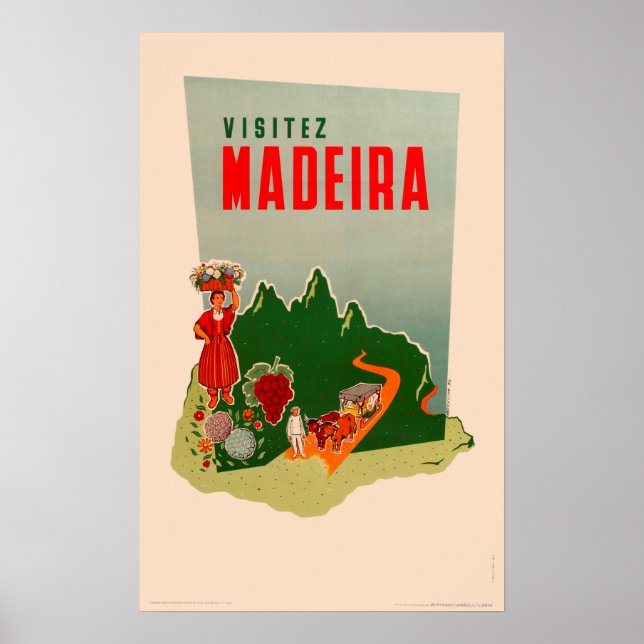 Poster Viagens vintage - Madeira (Frente)