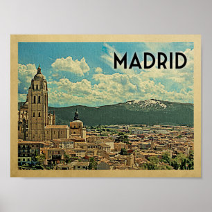 Poster Viagens vintage Madrid