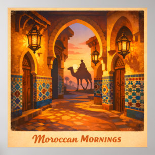 Poster Viagens Vintage Marrocos - Manhãs Marroquinas