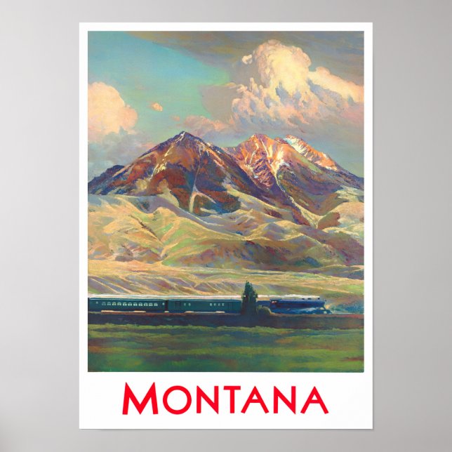 Poster Viagens vintage Montana (Frente)