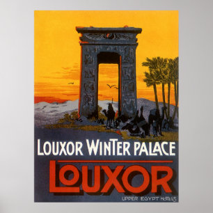 Pôster Viagens vintage, palácio do inverno de Louxor,