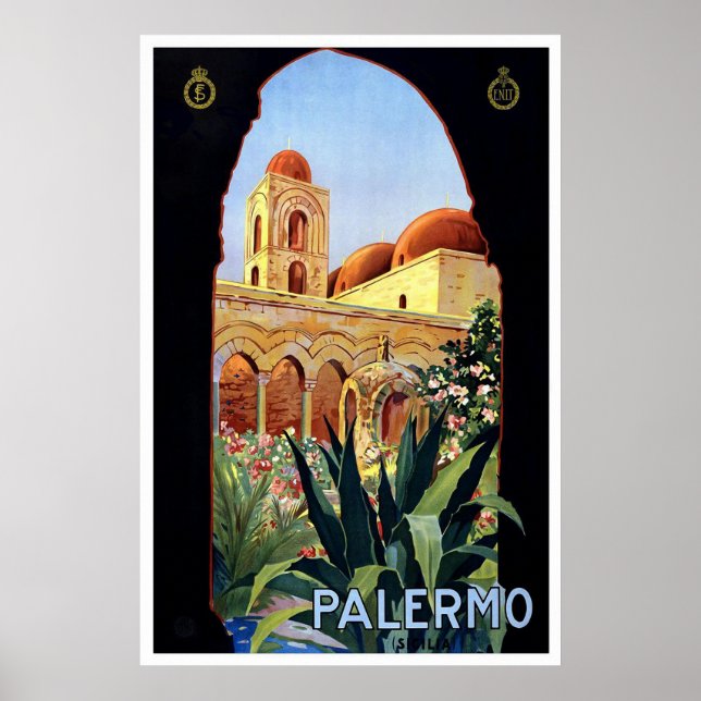 Poster viagens vintage "Palermo" (Frente)