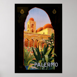 Poster Viagens vintage Palermo