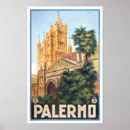 Poster Viagens vintage Palermo Itália