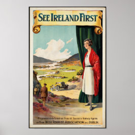 Poster Viagens vintage para a Irlanda
