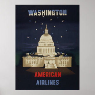 Poster Viagens vintage Para American Airlines