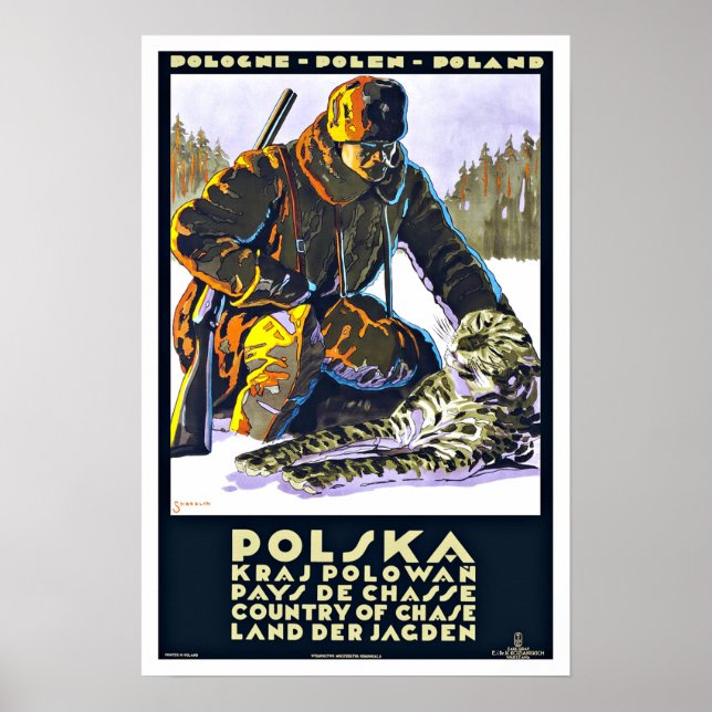 Pôster Viagens vintage Polska Polônia (Frente)