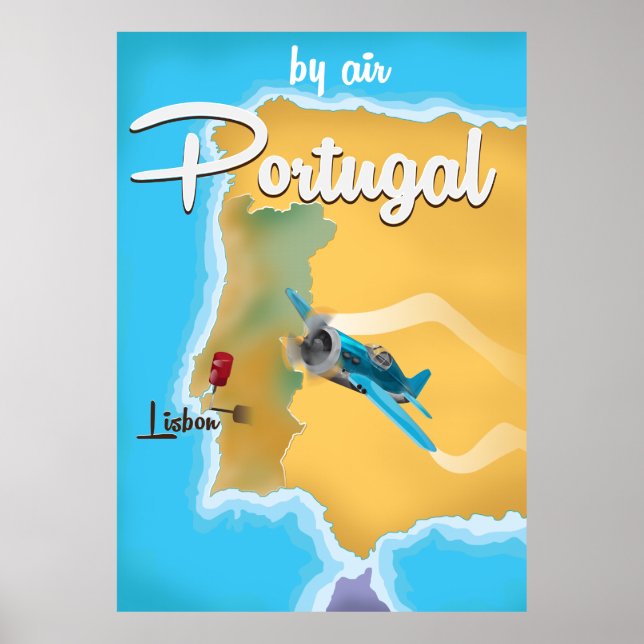 Pôster Viagens vintage Portugal (Frente)