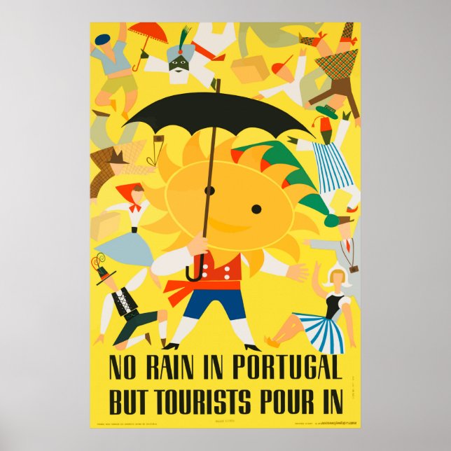 Poster Viagens vintage Portugal (Frente)
