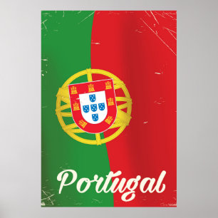 Pôster viagens vintage Portugal.
