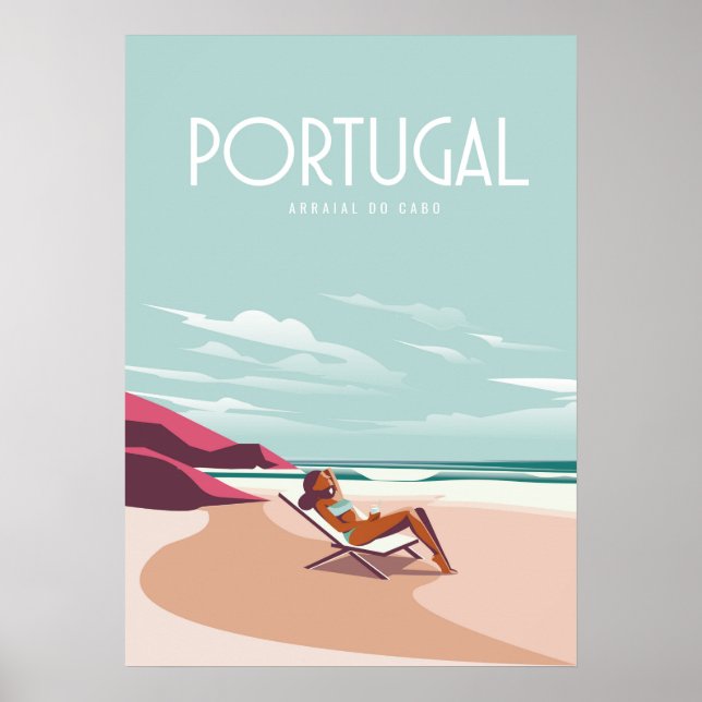 Poster Viagens vintage Portugal (Frente)