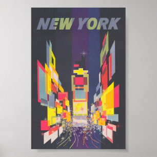 Poster Viagens vintage retrógrada Nova Iorque