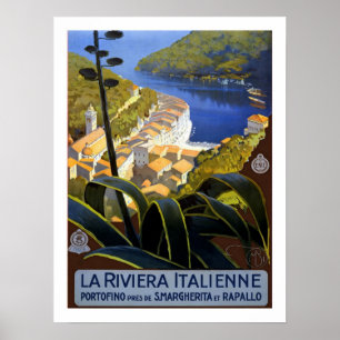 Poster Viagens vintage Riviera Italiana