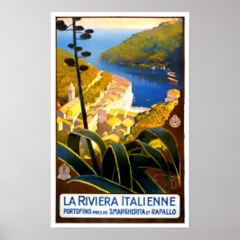 Poster Viagens vintage Riviera Italiana