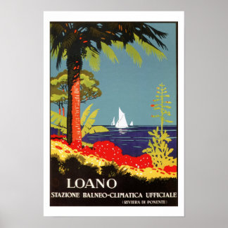 Poster Viagens vintage Riviera Italiana Loano