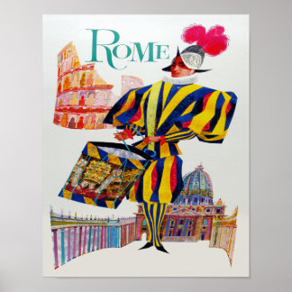 Pôster Viagens vintage Roma
