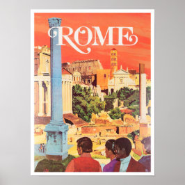 Poster Viagens vintage Roma Itália