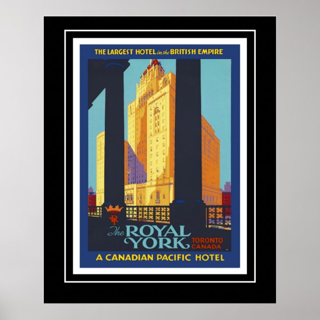 Poster Viagens vintage Royal York Canadá (Frente)