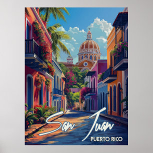 Poster Viagens vintage San Juan