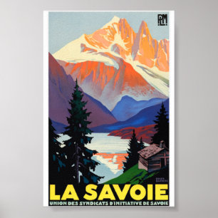 Poster Viagens vintage - Savoy - La Savoie France