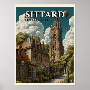 Poster Viagens vintage Sittard Holanda