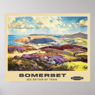 Pôster Viagens vintage, Somerset