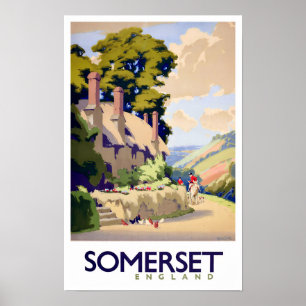 Poster Viagens vintage Somerset England
