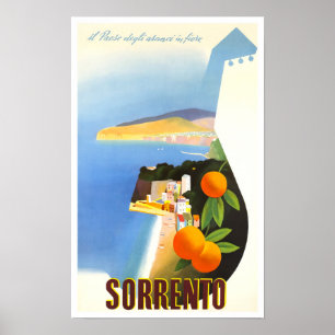 Poster Viagens vintage Sorrento Itália