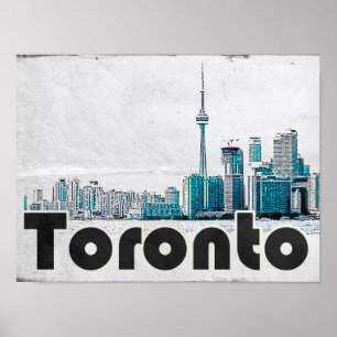 Poster Viagens vintage Toronto Canadá