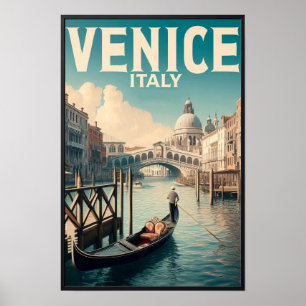 Poster Viagens vintage Veneza Itália