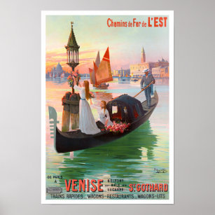Poster Viagens vintage Veneza Itália