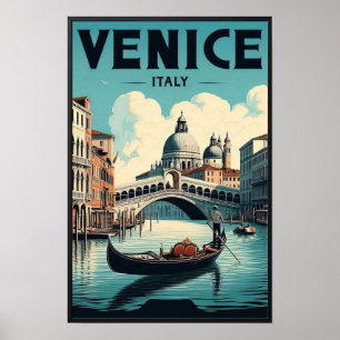 Poster Viagens vintage Veneza Itália