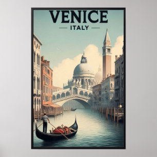 Poster Viagens vintage Veneza Itália