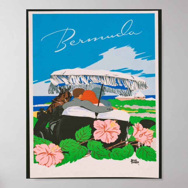 Poster Viagens vintage Vintage Bermuda (Frente)