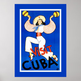 Poster Viagens vintage "Visite Cuba"