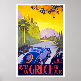 Poster viagens vintage "Visitez la Grece"