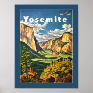 Poster Viagens vintage Yosemite