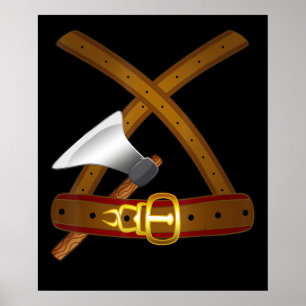 Poster Viajando Figurino Halloween Belt Ax Easy Cosplay O