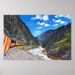 Poster Viajando no trem Vintage no Colorado