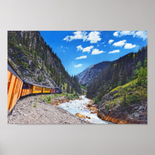 Poster Viajando no trem Vintage no Colorado