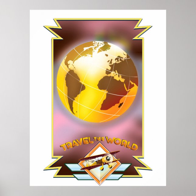 Poster Viajando pelo Globo Áureo Mundial (Frente)