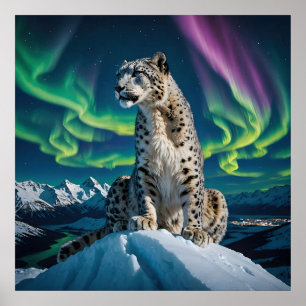 Poster “Viajante do Céu do Norte” – Retrato de Leopardo d